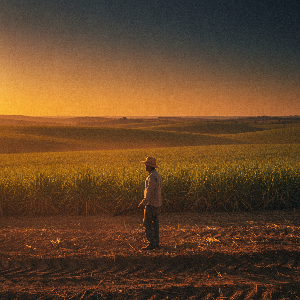Trabalhador rural em plantacao ao entardecer - Aposentadoria Rural INSS