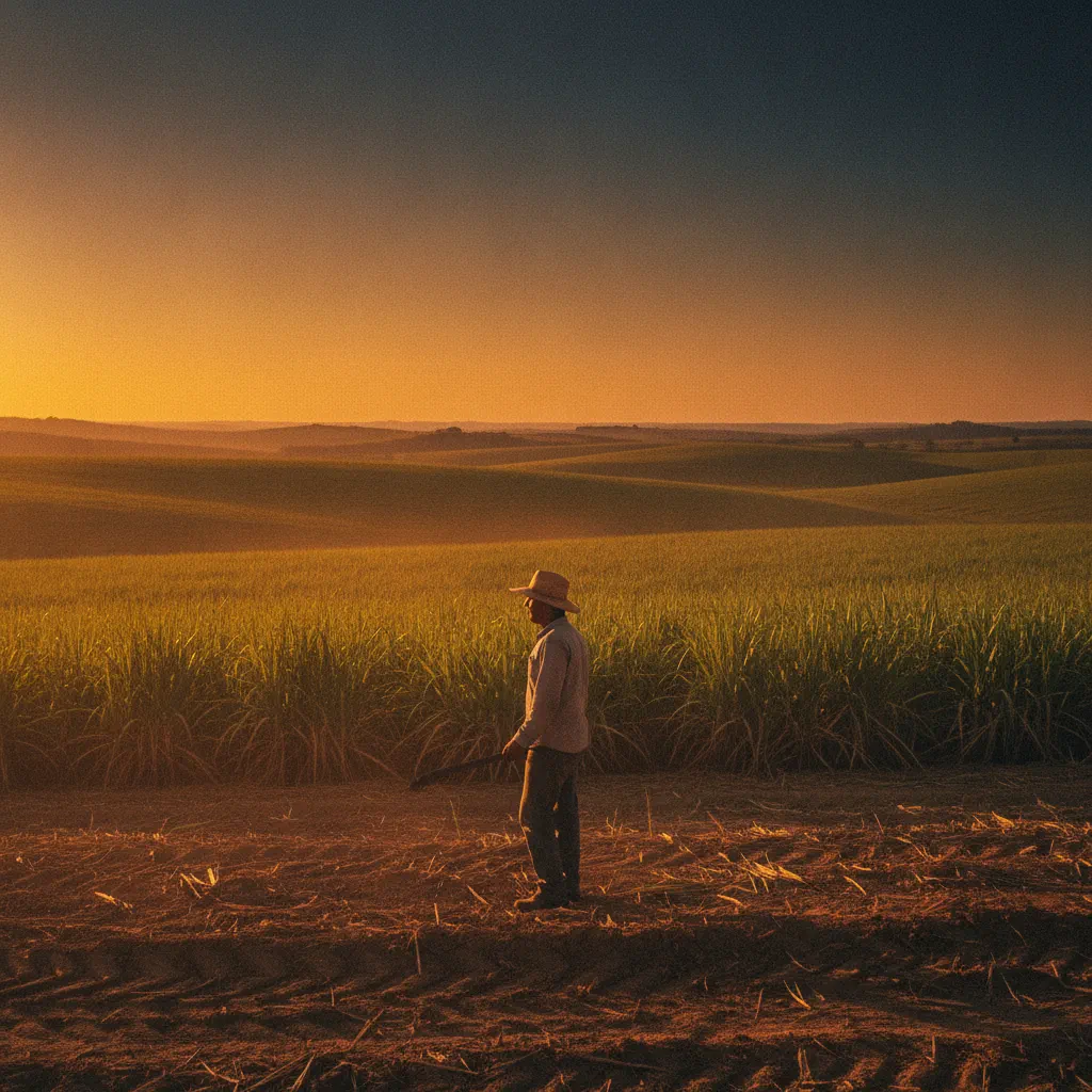 Trabalhador rural em plantacao ao entardecer - Aposentadoria Rural INSS
