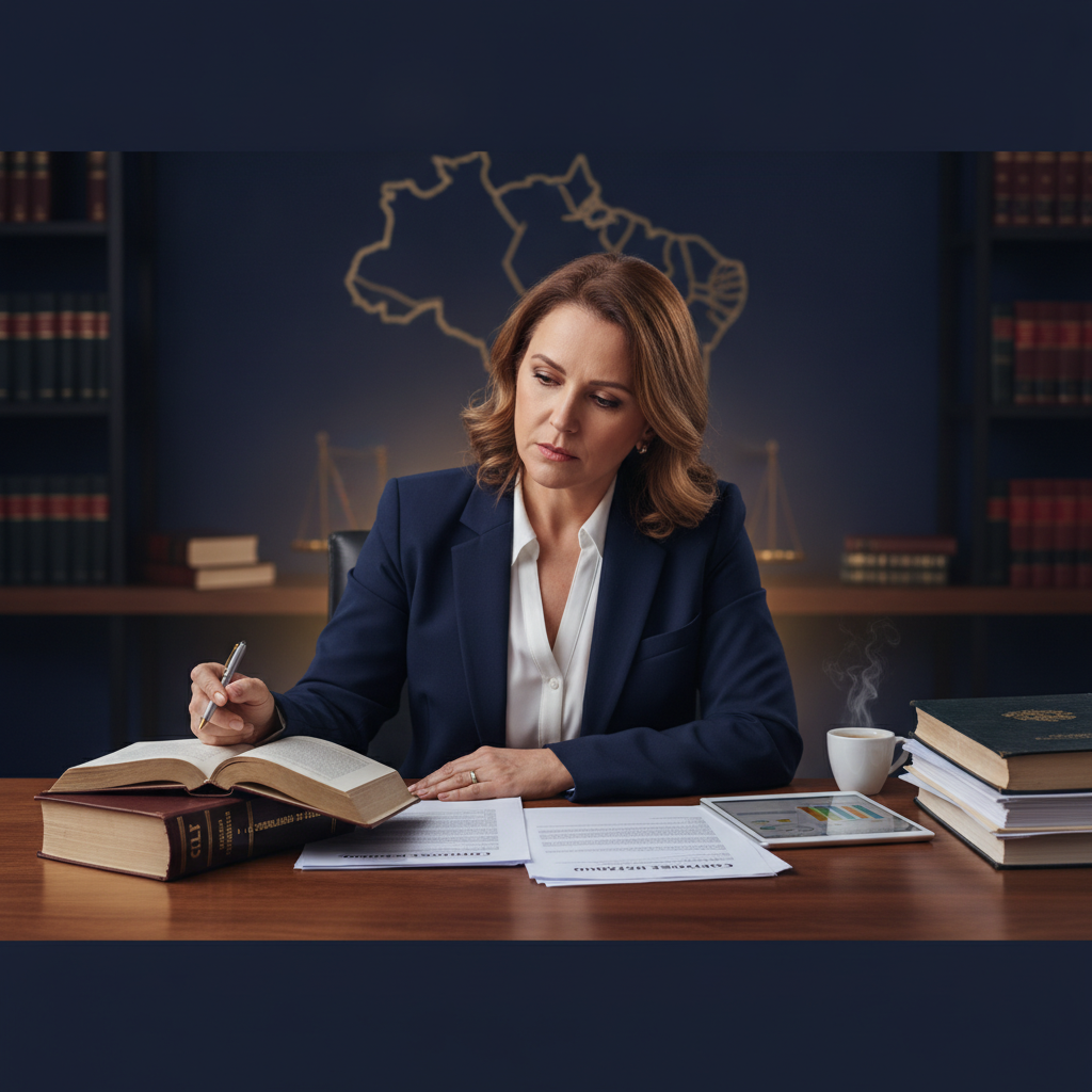 Compliance trabalhista para empresas - empresario revisando documentos da CLT