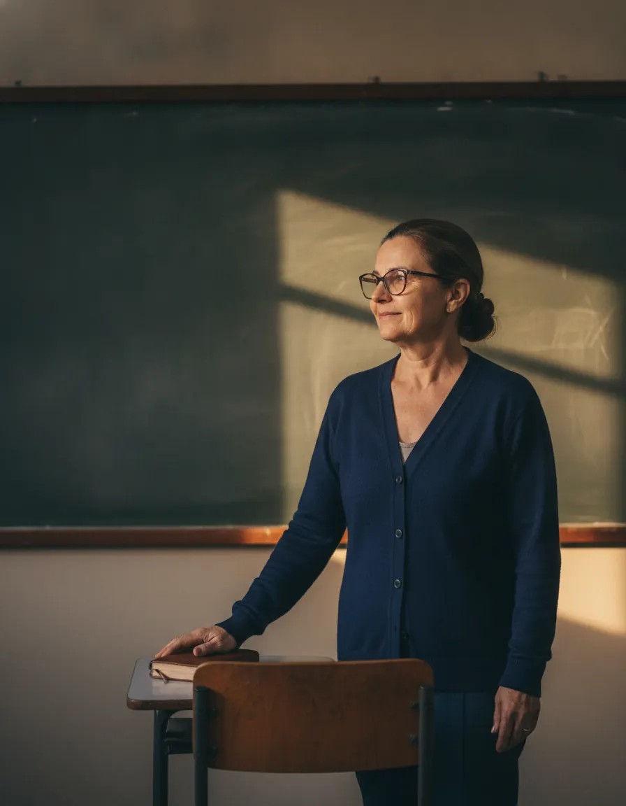 Pessoa atendida em caso de aposentadoria do professor
